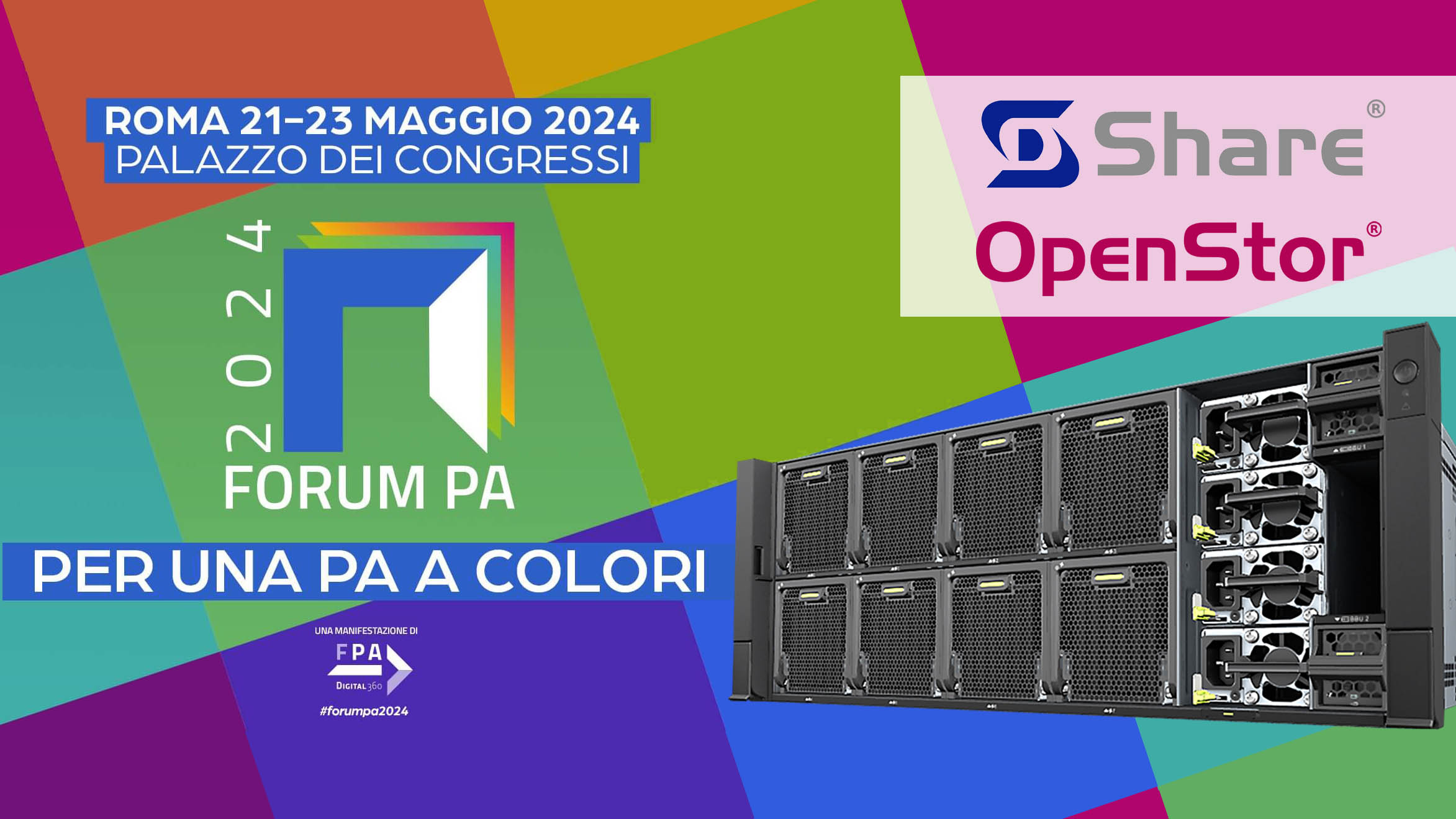 Share Distribuzione al Forum PA 2024 di Roma per OpenStor 2910