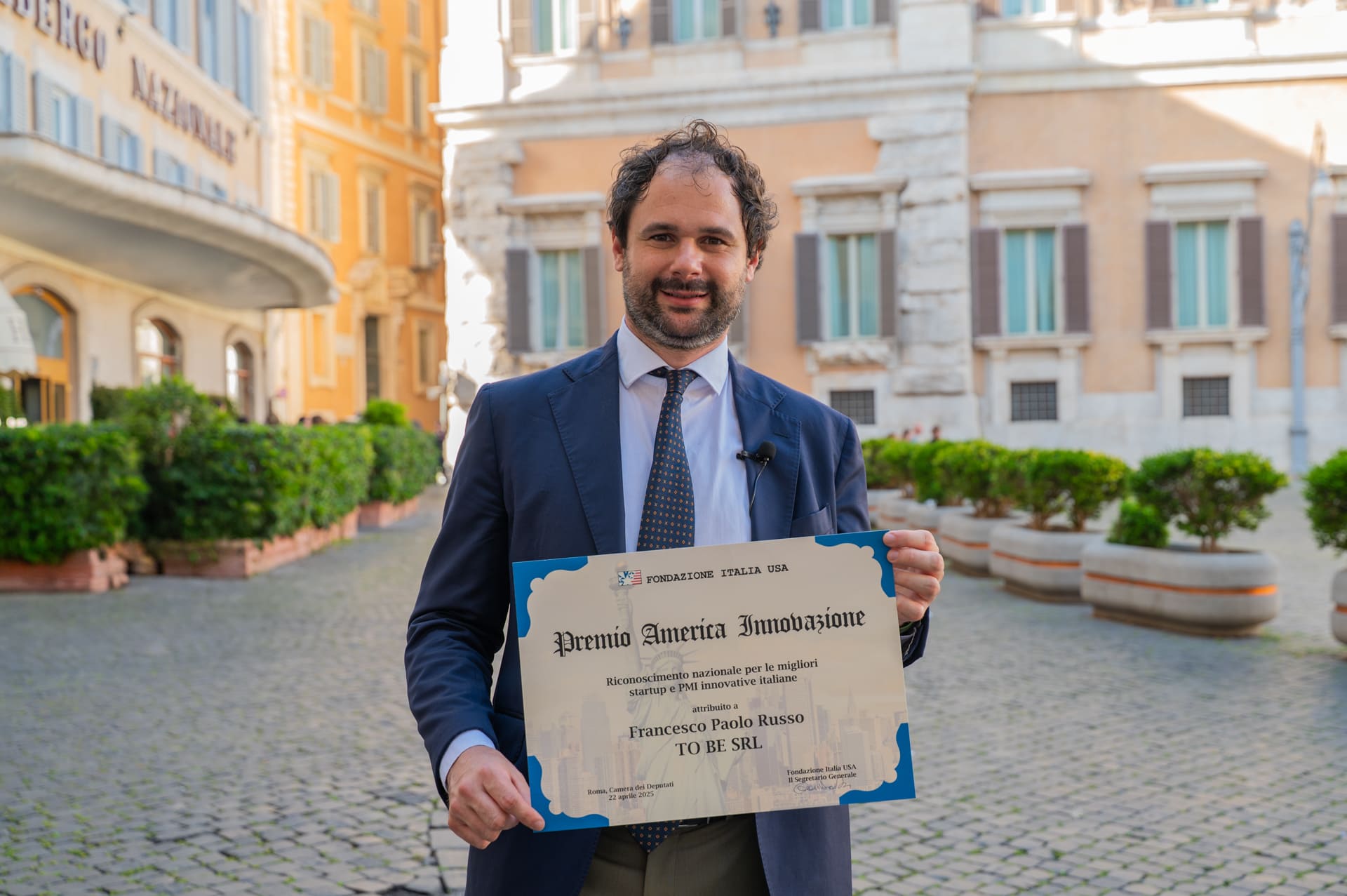 To Be, Francesco Paolo Russo premiato dalla Fondazione Italia USA