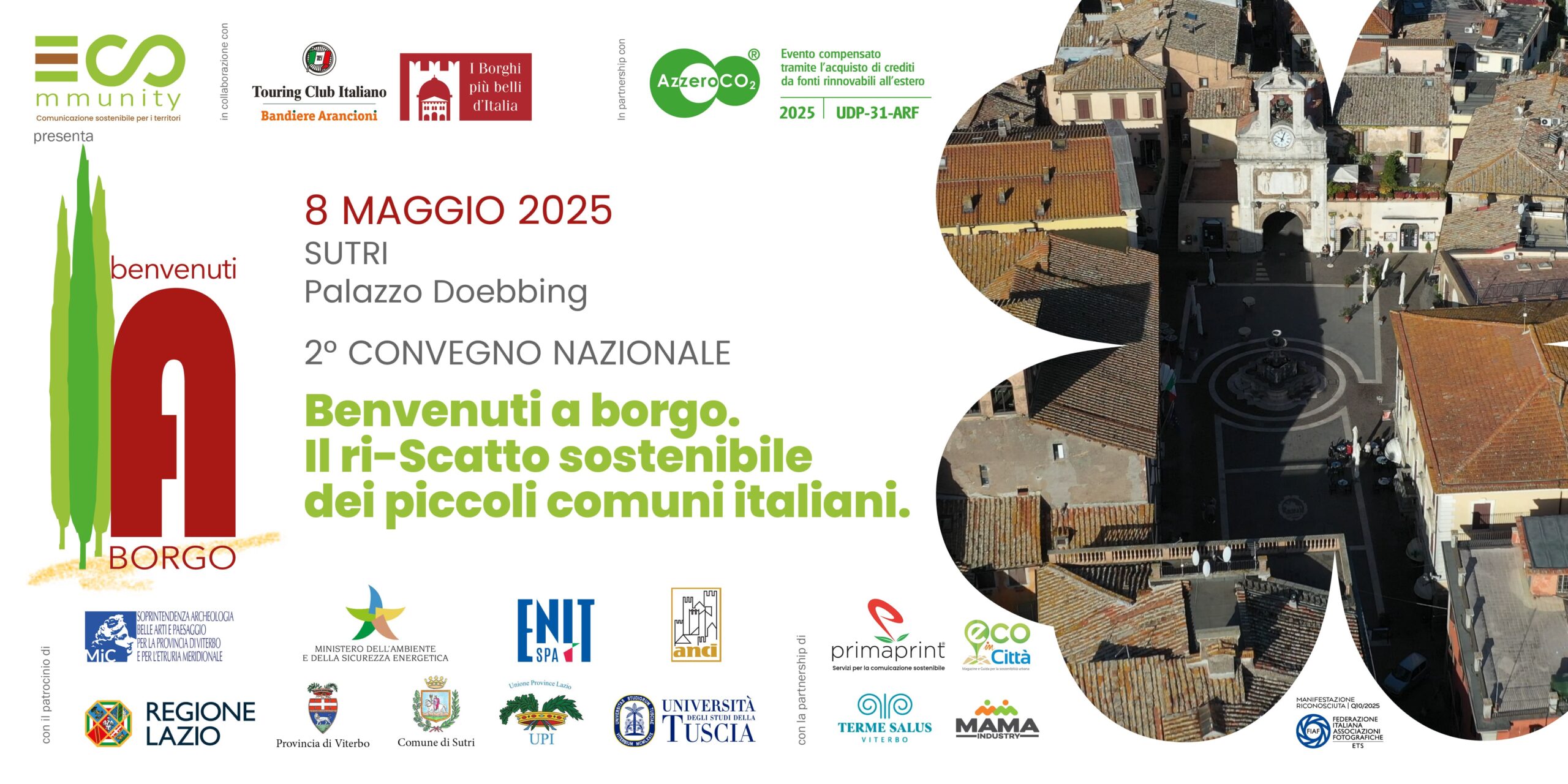 Borghi e sostenibilità: istituzioni e imprese l'8 maggio a Sutri