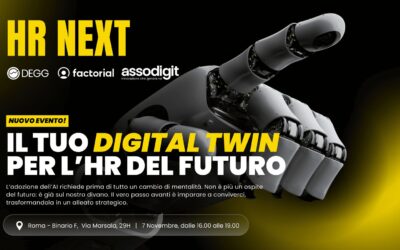 Digital Twin per l’HR del Futuro: HR NEXT, a Roma il 7 novembre