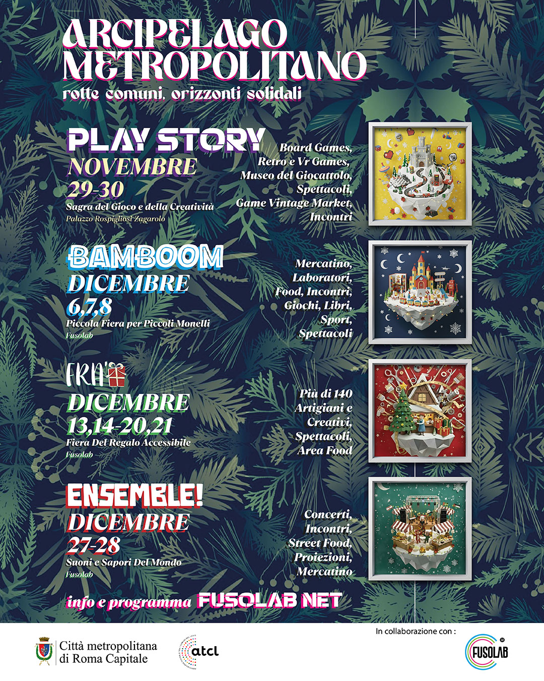 Al via “Arcipelago Metropolitano”, una rassegna di 4 Festival natalizi.